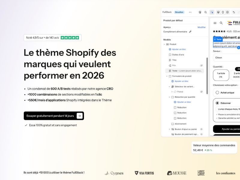 Thème Premium Fullstack Shopify