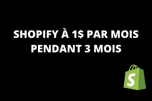 Shopify à 1 euro par mois